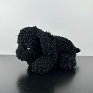 Russ Berrie RARE Scruffy Black Puppy Dog 10” #4090 Curly Shaggy Plush